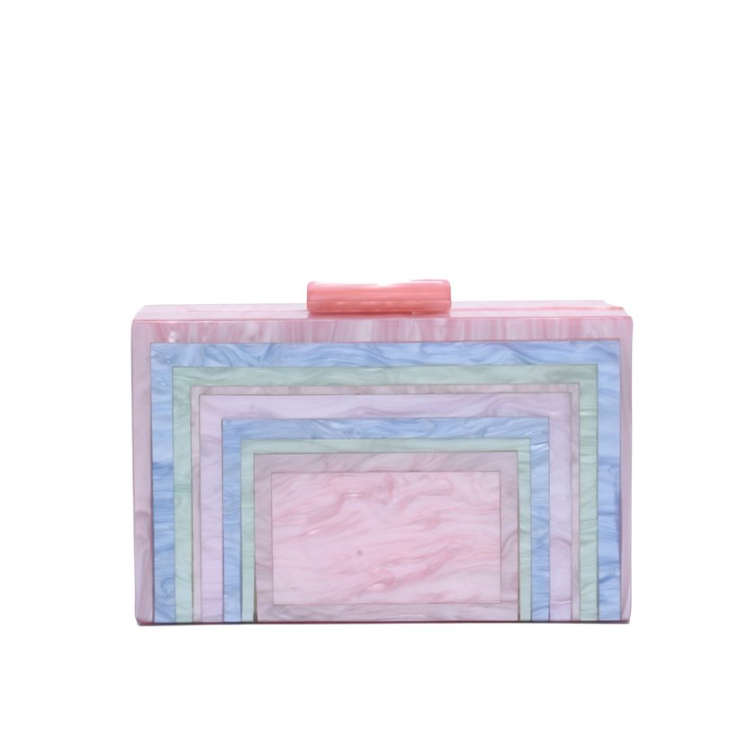 Bolsa de festa em acrílico azul GB