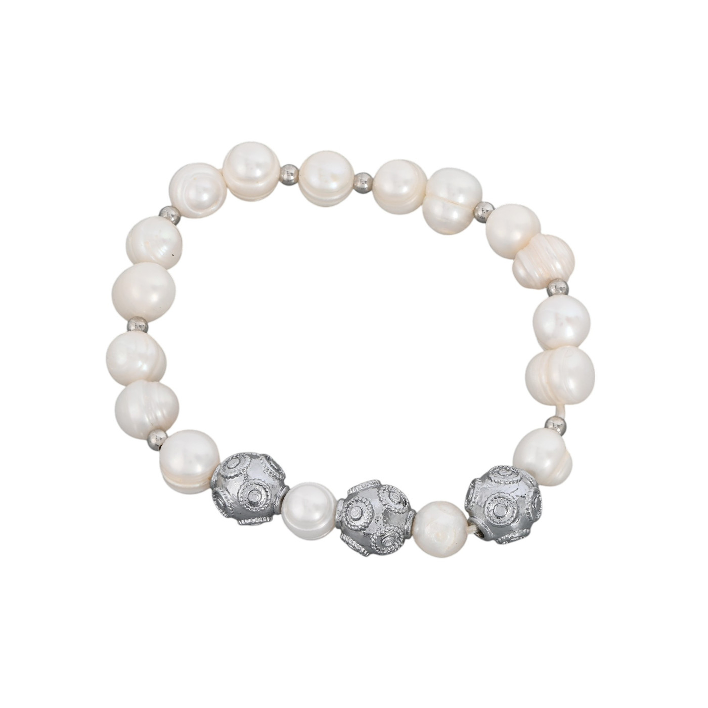 Bracciale perle in bagno oro bolas de viana GB