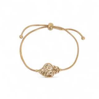 Bracelet réglable acier coração de viana GB