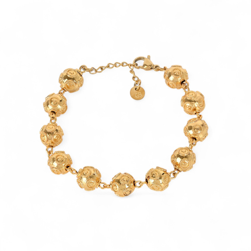 Semi precious bracelet bolas de viana 10 mm GB
