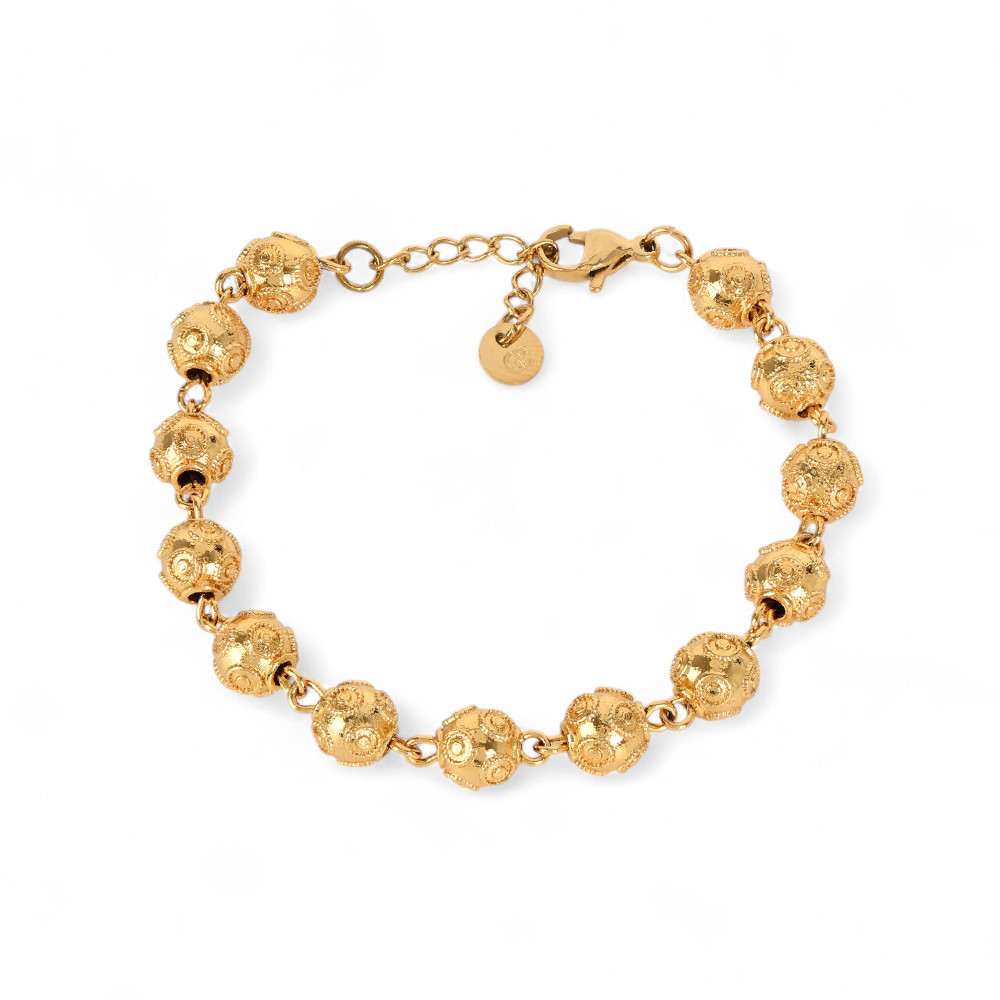 Pulsera semi joya bolas de viana 8mm GB