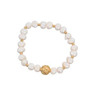 Bracelet perles en plaqué or bola de viana GB
