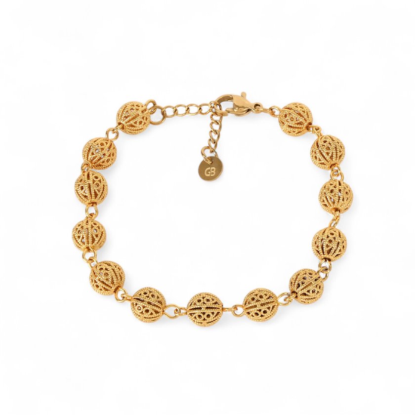 Bracelet semi précieuse avec des sphères de viana 8mm GB