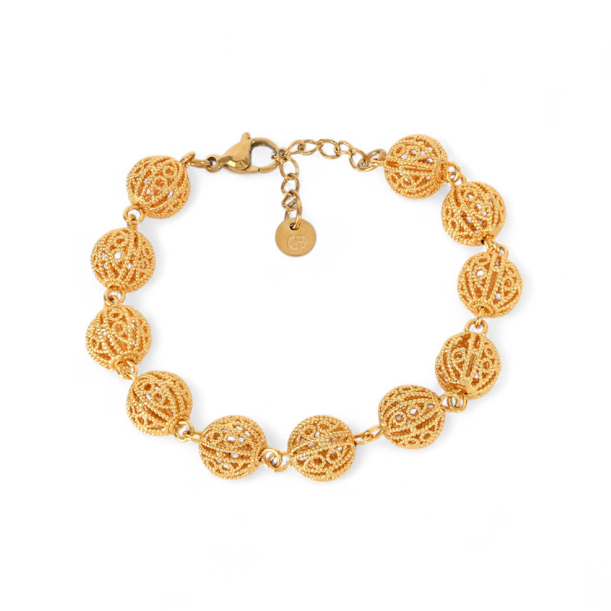 Semi precious bracelet bolas de viana 10mm GB