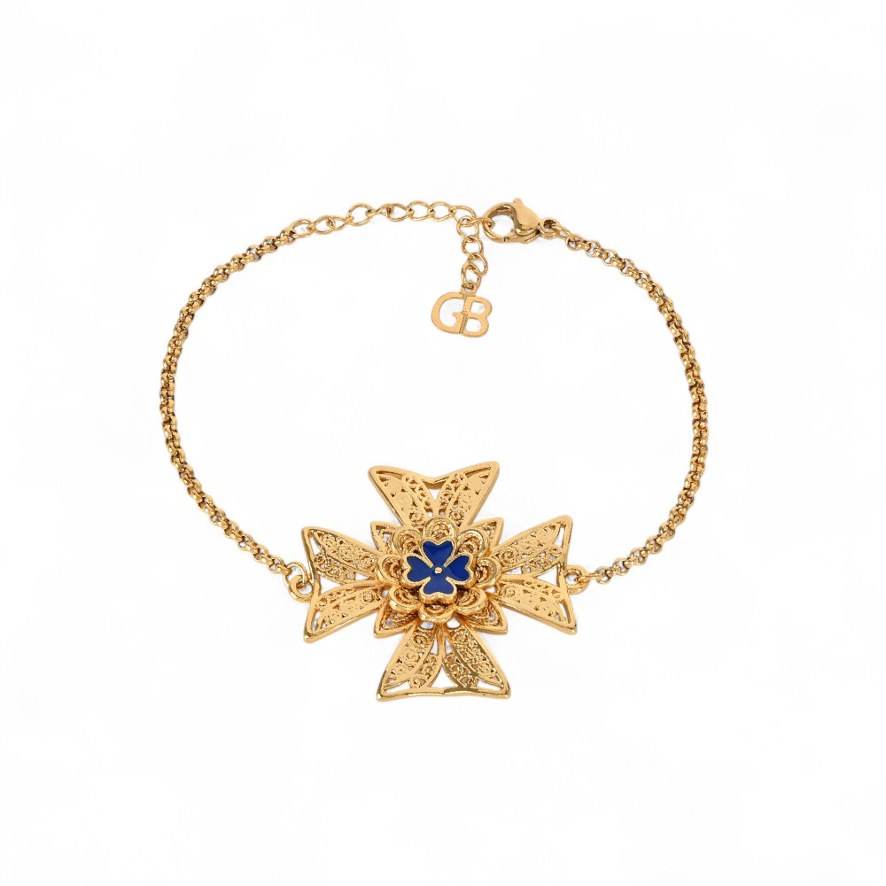 Bracciale semi preziosi cruz de malta GB