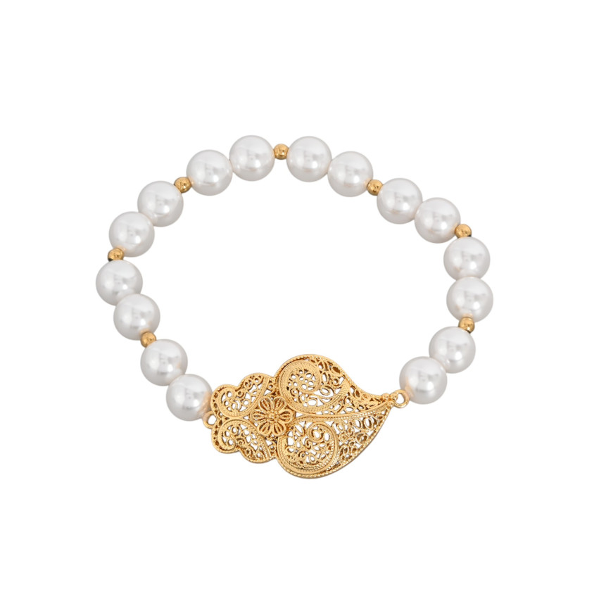 Bracciale di perle coração de viana tradizionale GB