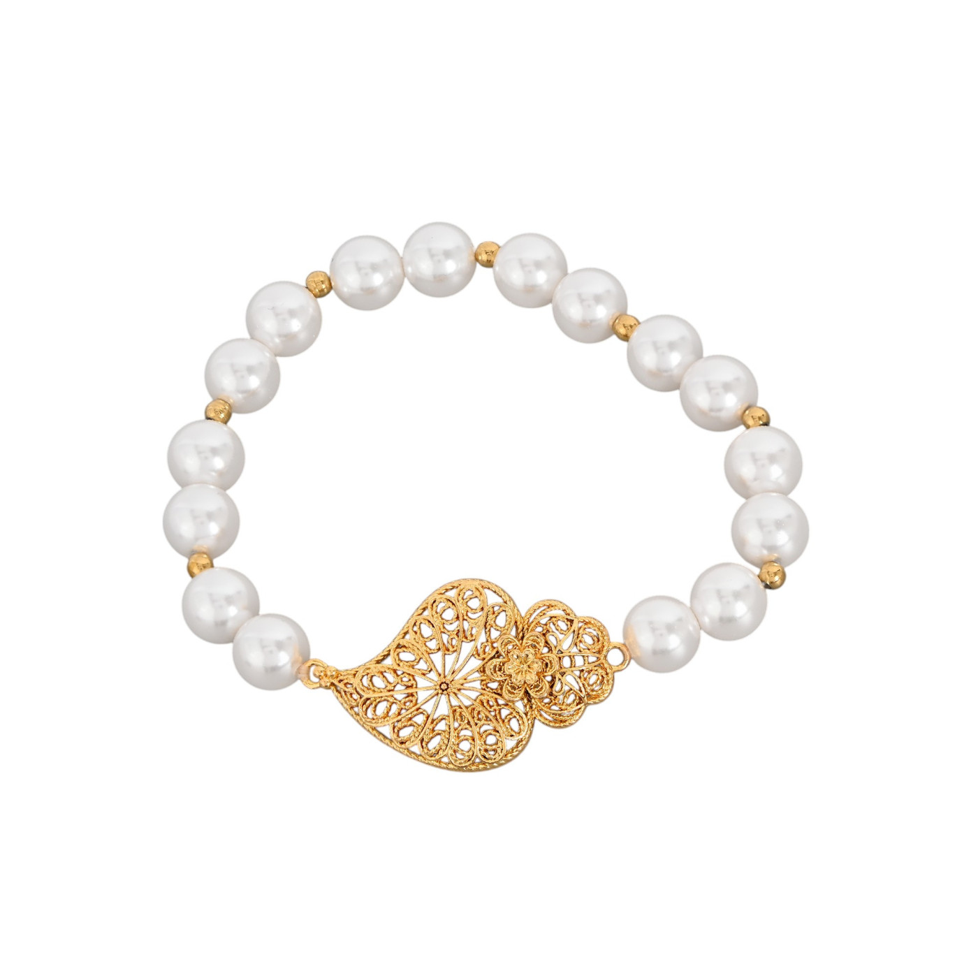 Bracciale di perle coração de viana girasole GB