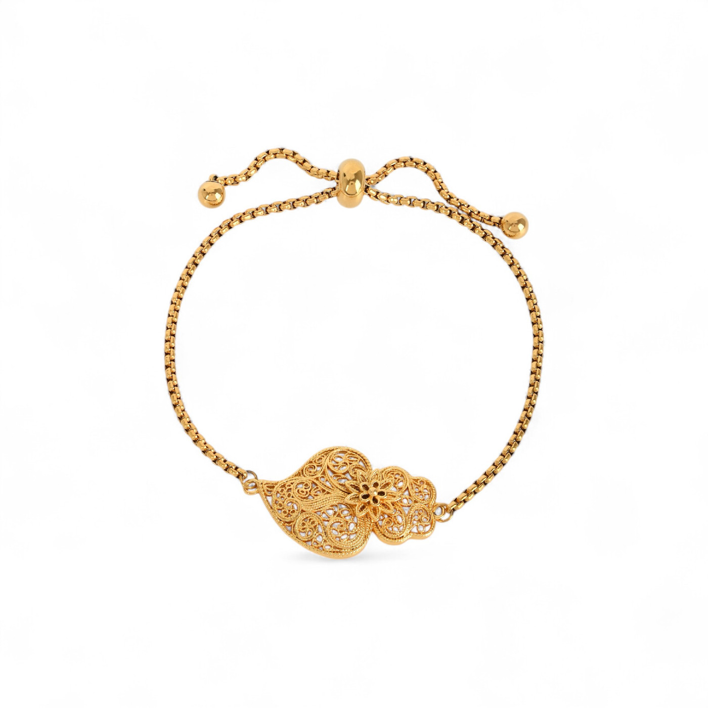 Pulsera ajustable corazón de viana en girasol GB