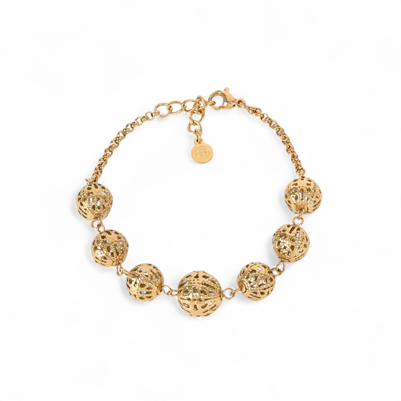 Pulseira Encantos bola de viana trabalhada