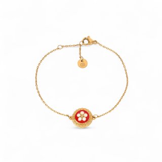 Pulseira banho ouro flor tradicional GB