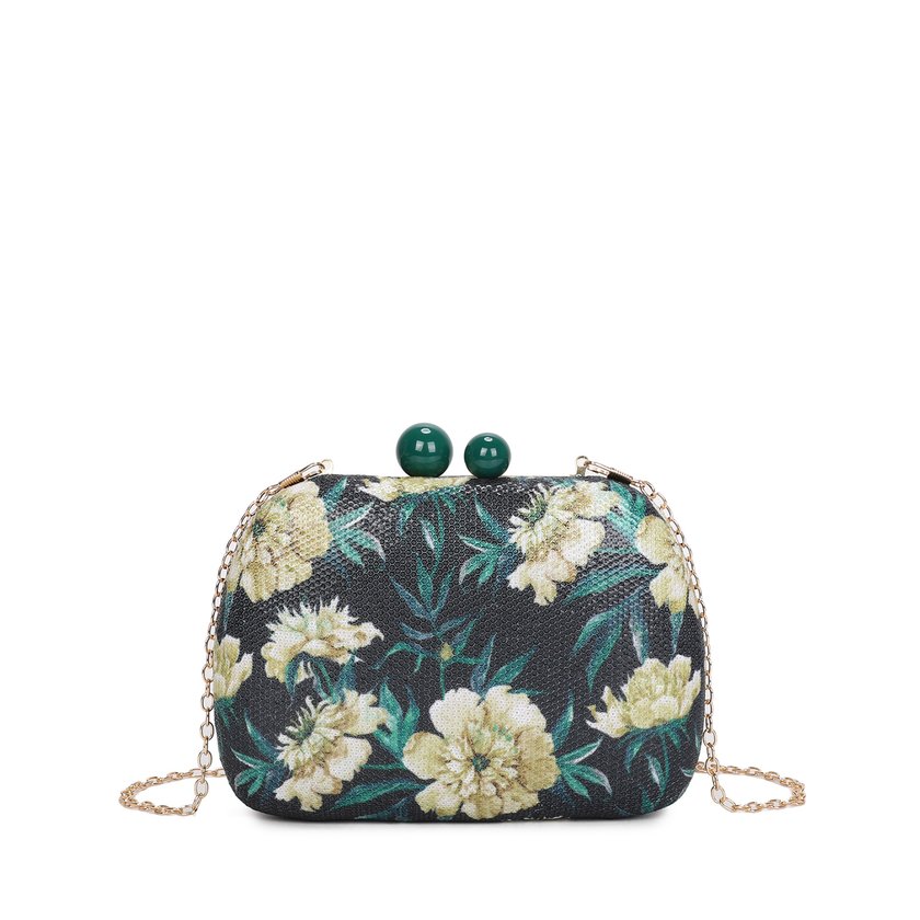 Pochette de señora con estampado floral