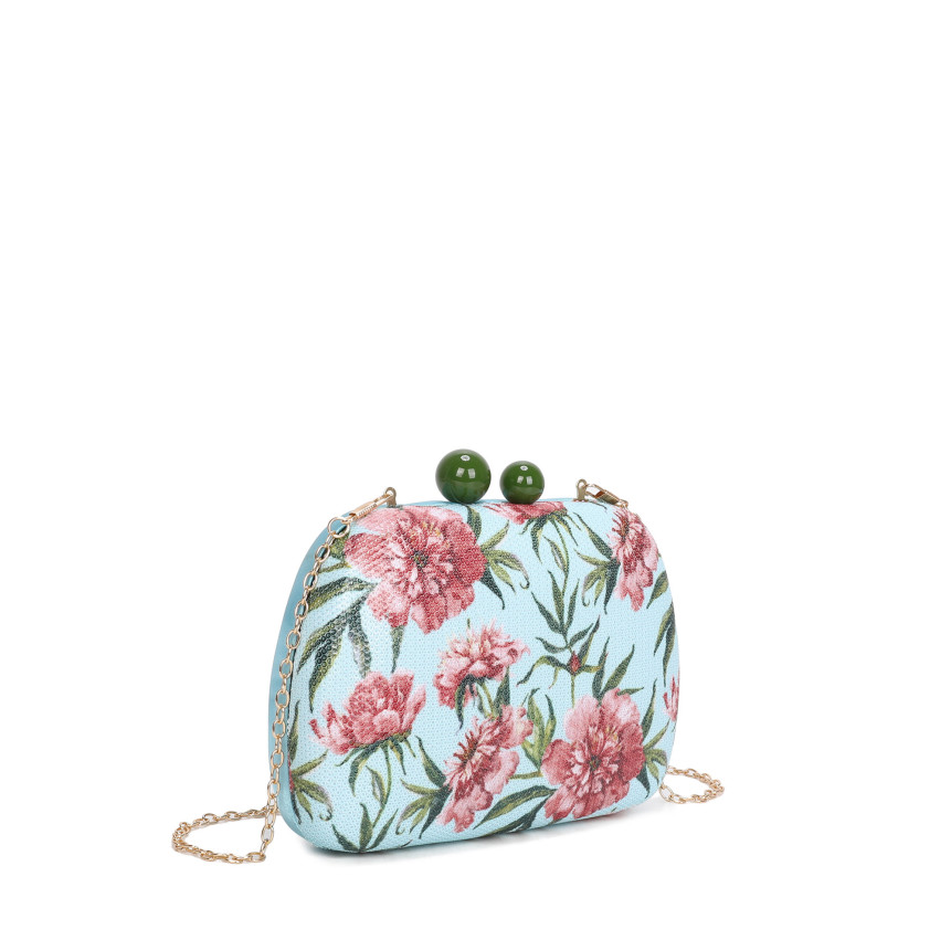Women's clutch with floral pattern