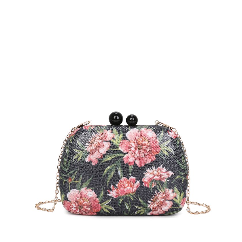 Women's clutch with floral pattern