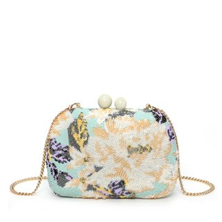 Women's clutch with floral pattern