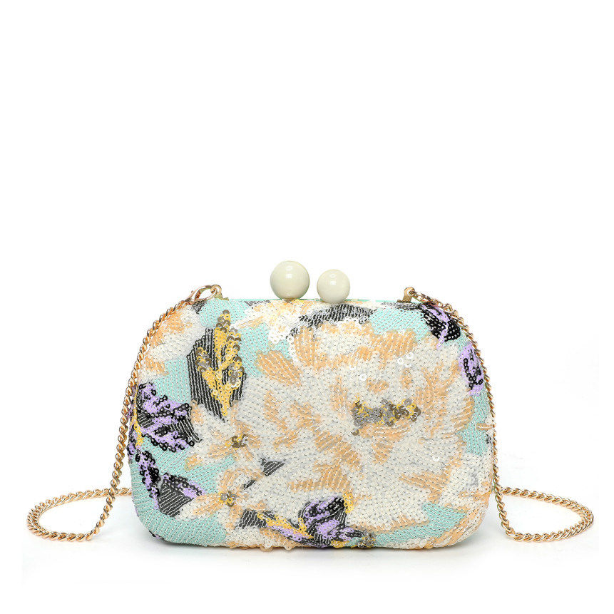 Women's clutch with floral pattern