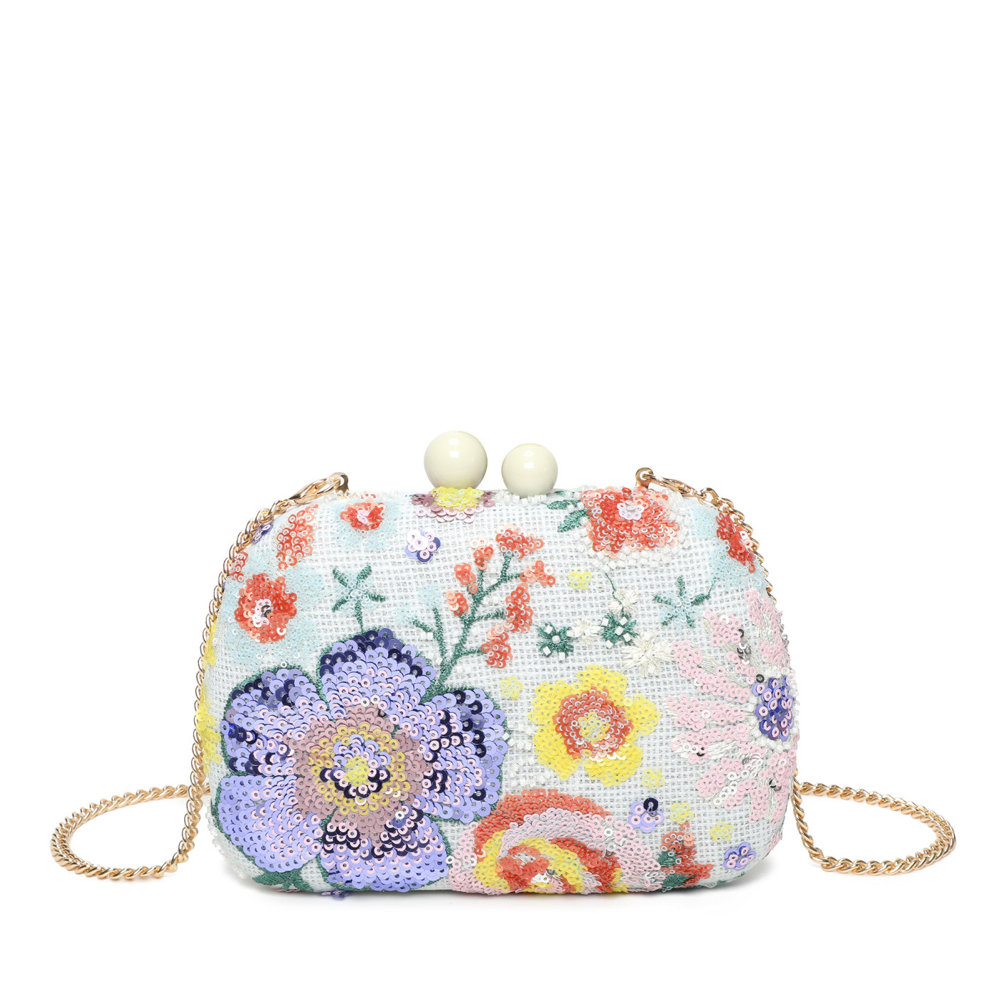 Pochette de señora con estampado floral