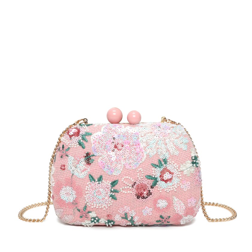 Pochette de señora con estampado floral