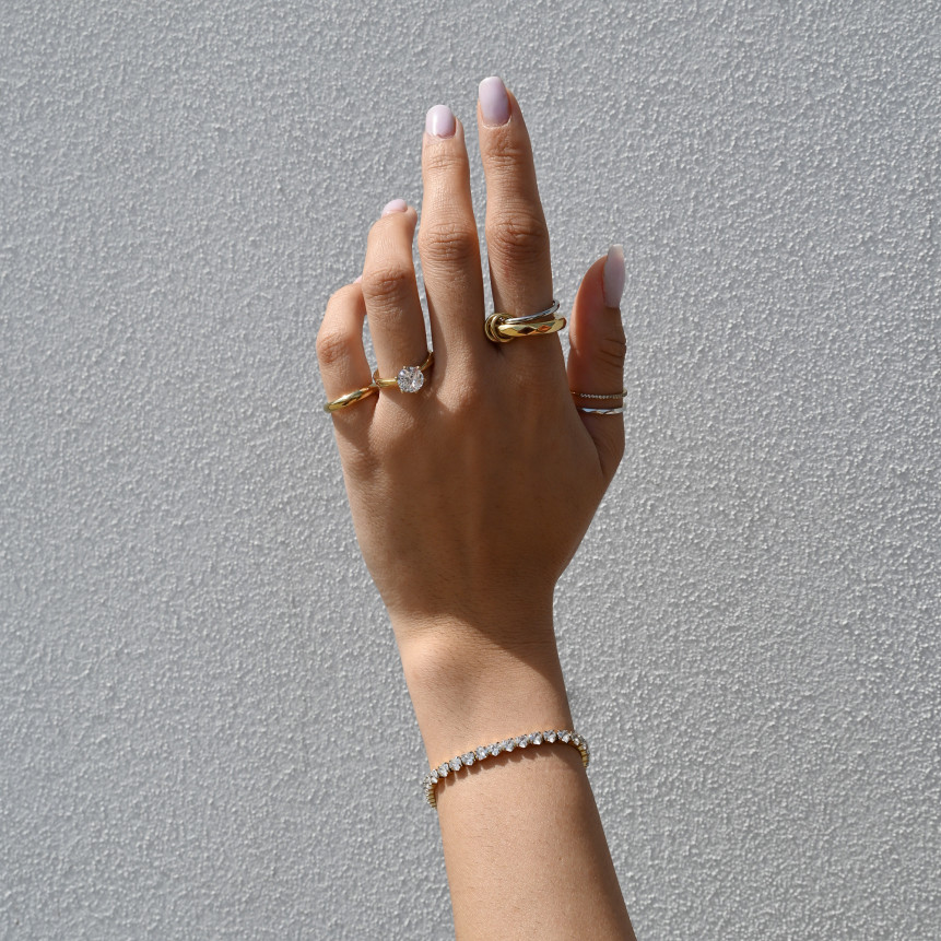 Bague Delicate deux alliances