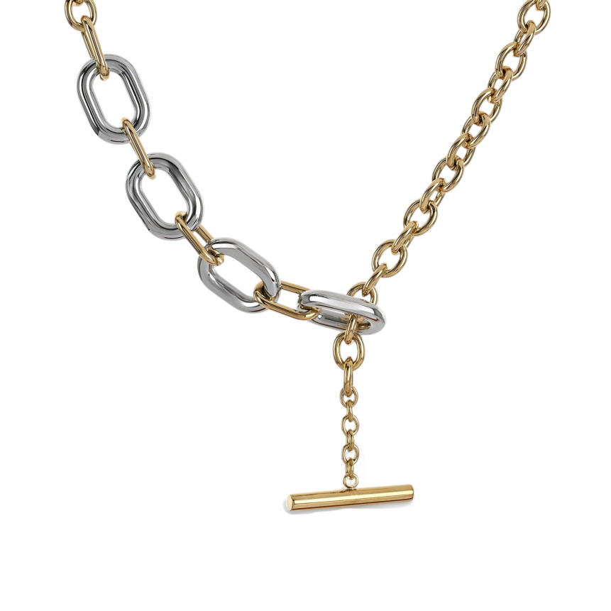 Collier Glamour avec maillons dorés