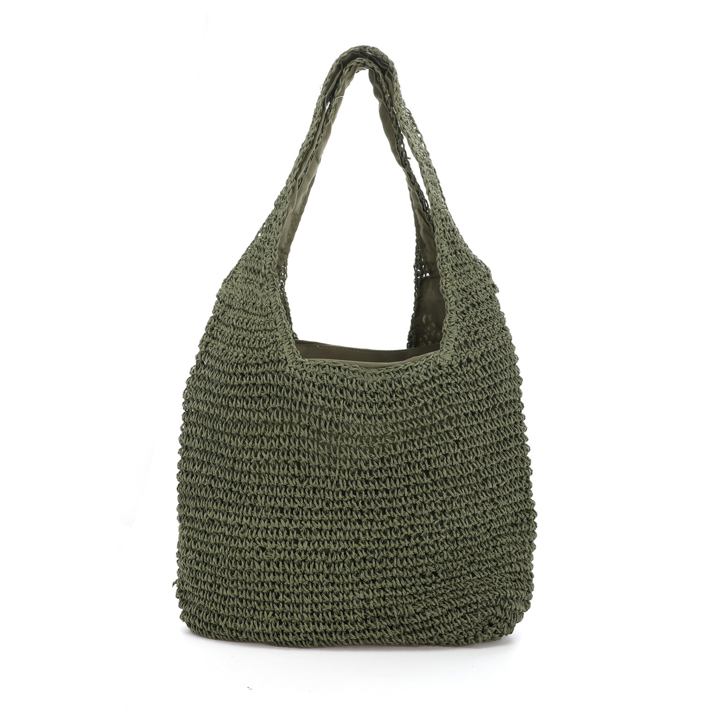 Bolso de hombro en rafia