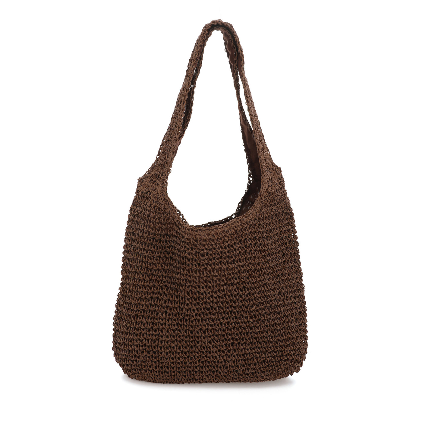 Bolso de hombro en rafia