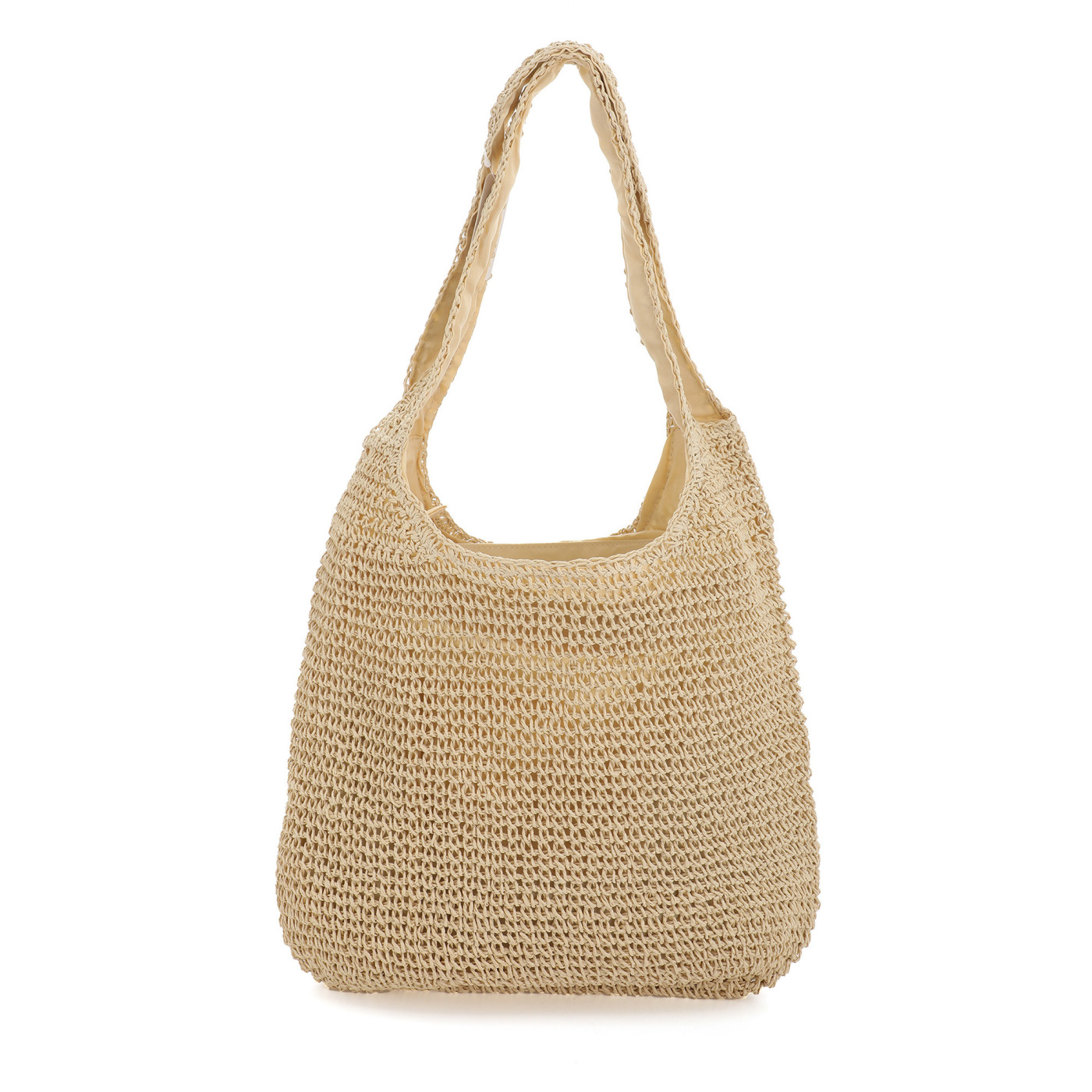 Bolso de hombro en rafia
