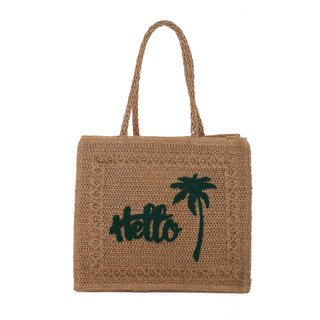 Straw shopper bag
