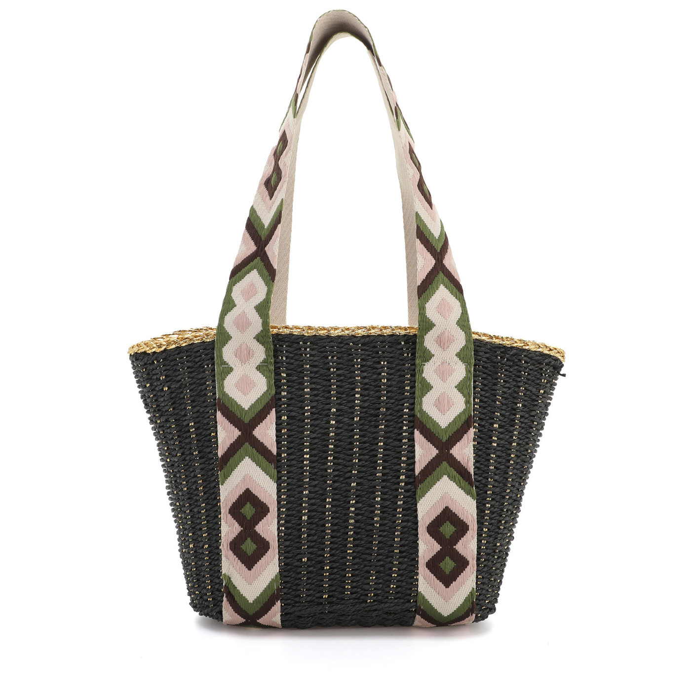 Borsa a spalla in rafia