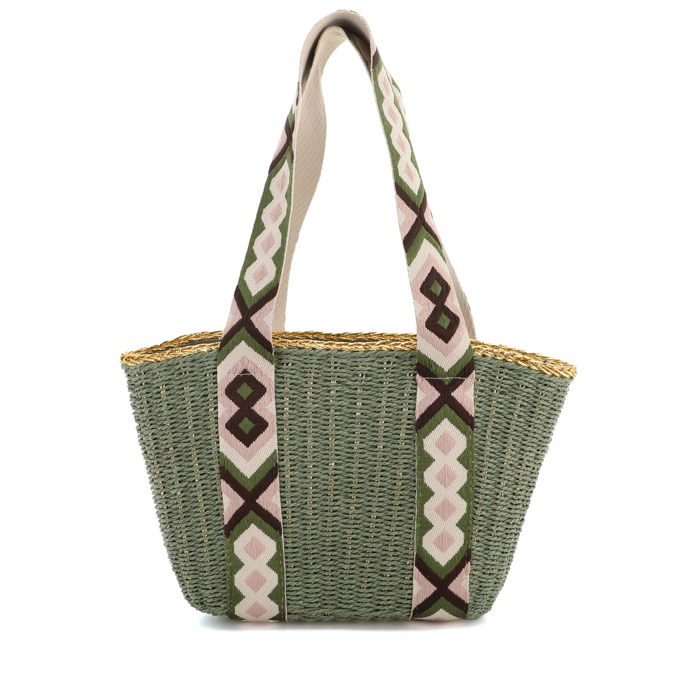 Borsa a spalla in rafia
