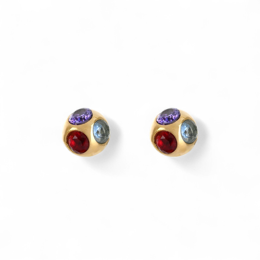 Boucles d'oreilles Glamour avec zirconia