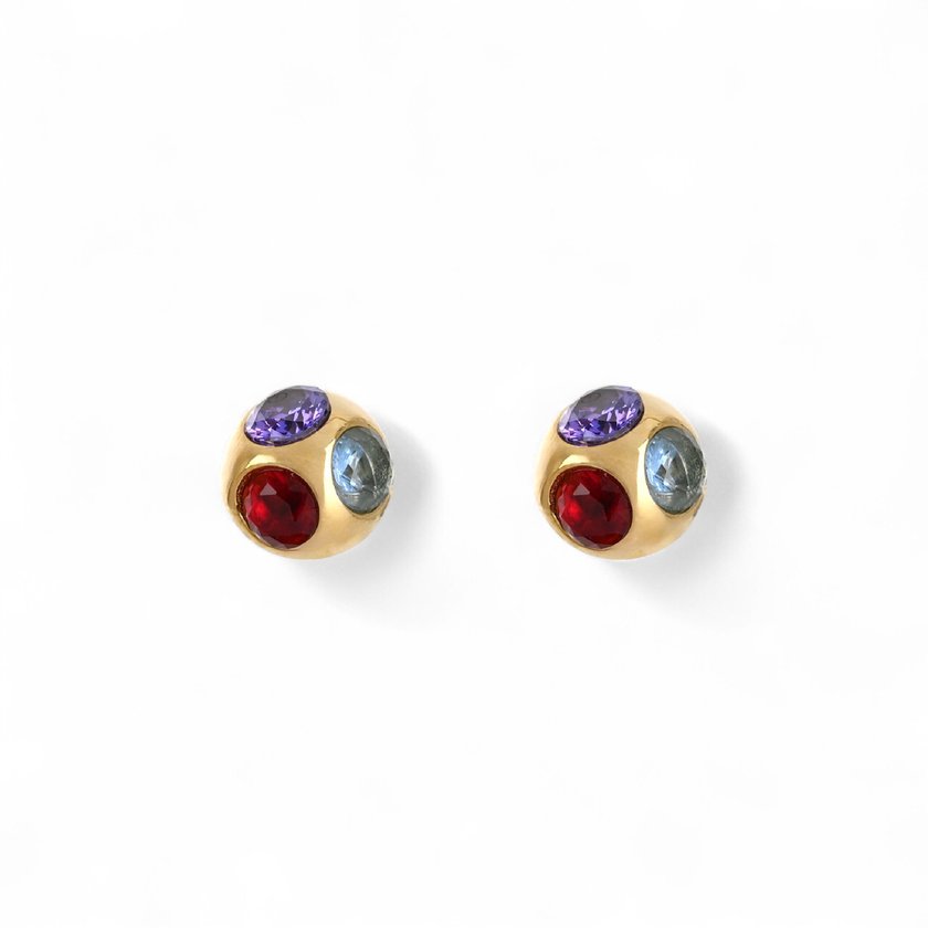 Glamour earrings with zirconia