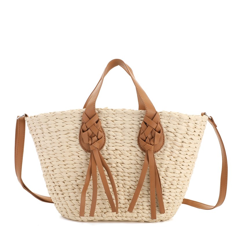 Bolso de mano de paja