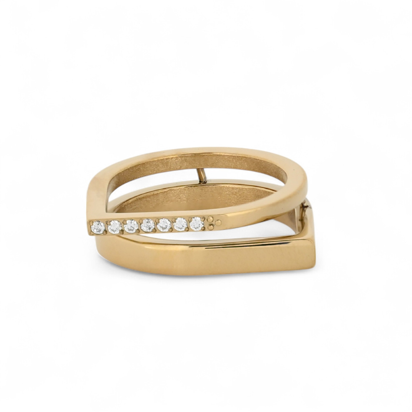 Aliança Delicate com zircônias