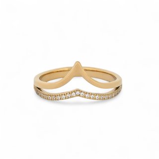 Delicate ring with two tips