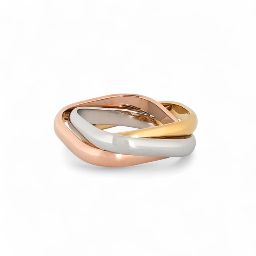 Multicolored square stainless steel ring