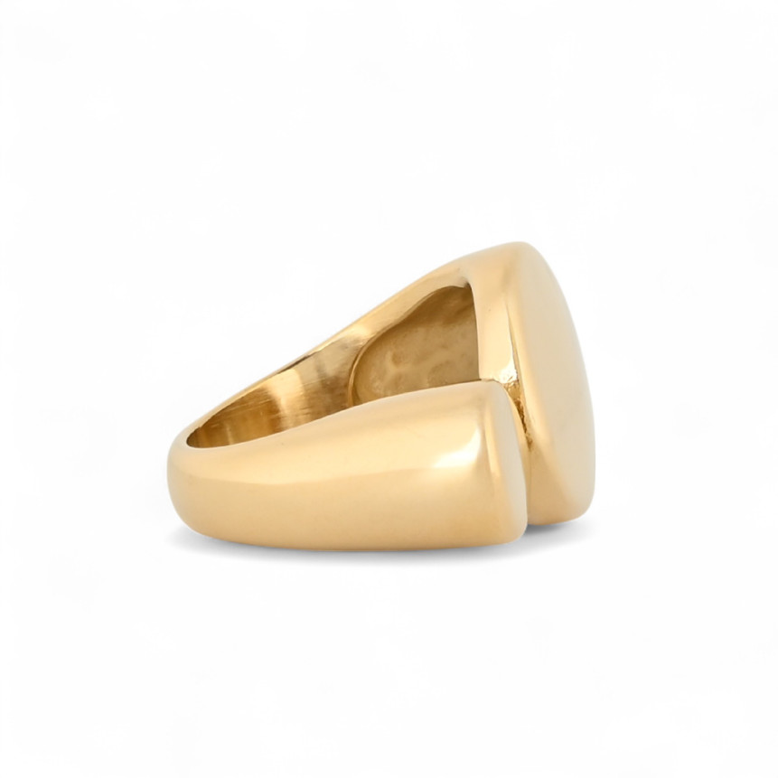 Bague en acier inoxydable de style basique