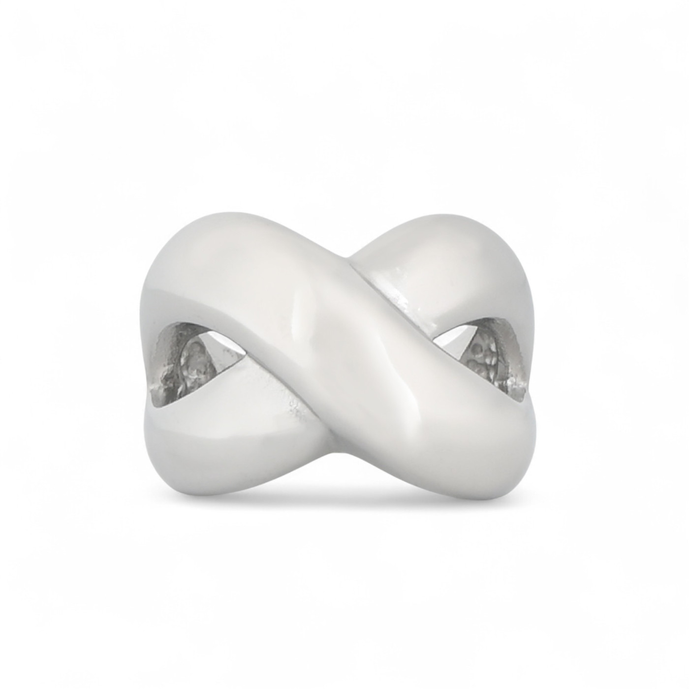 Crossed buds ring GB