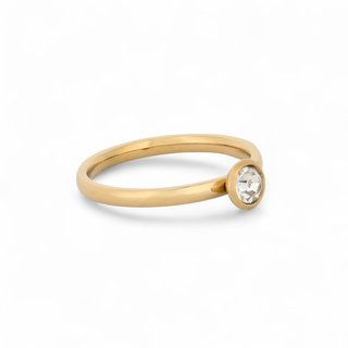 Steel ring solitaire basic GB