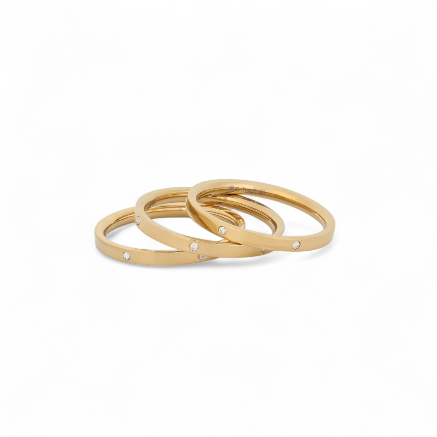 Anello triplo in acciaio inox GB