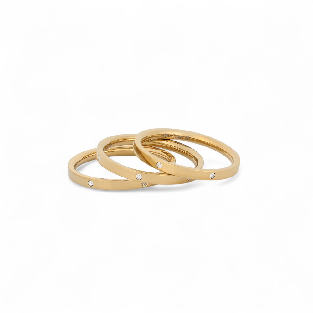 Anello triplo in acciaio inox GB