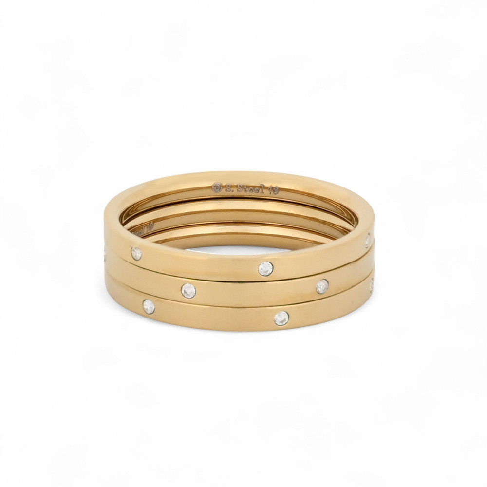 Anello triplo in acciaio inox GB