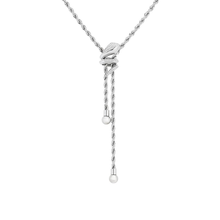 Delicate necklace with zirconia