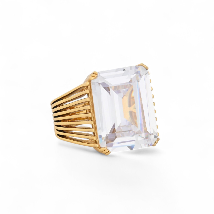 Anello semi preziose rettangolare GB
