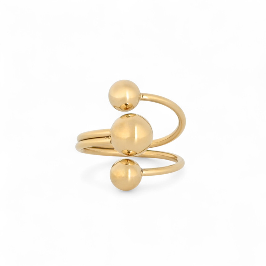 Bague en acier avec sphère GB