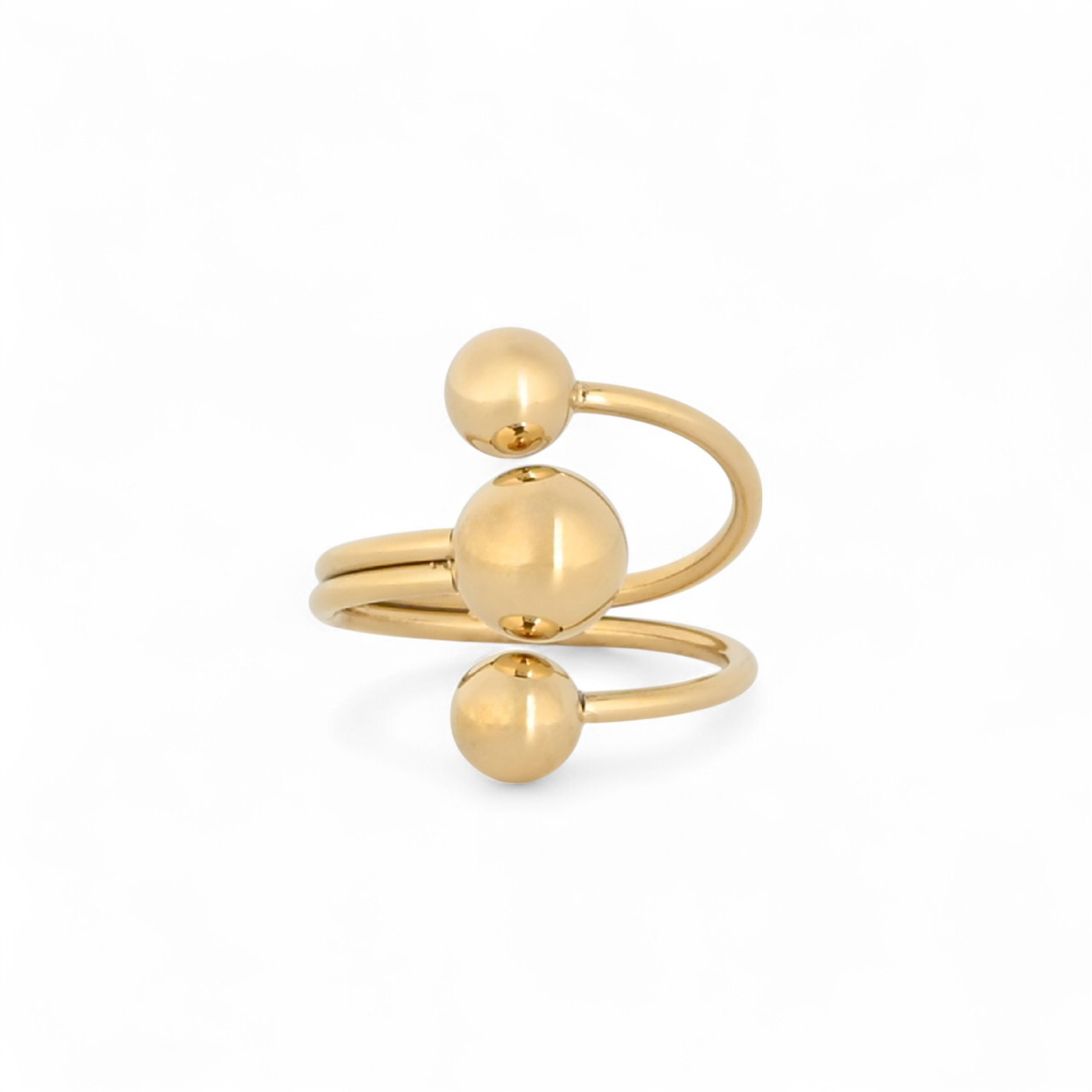 Bague en acier avec sphère GB