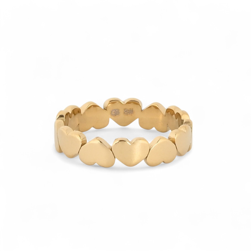 Anello in acciaio e cuore di base GB