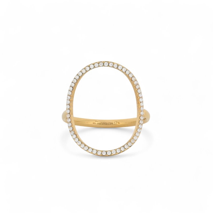 Steel wide ring avec circle GB