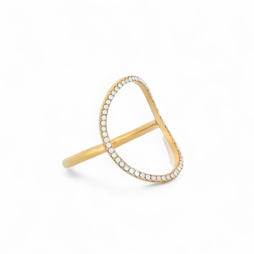 Steel wide ring avec circle GB