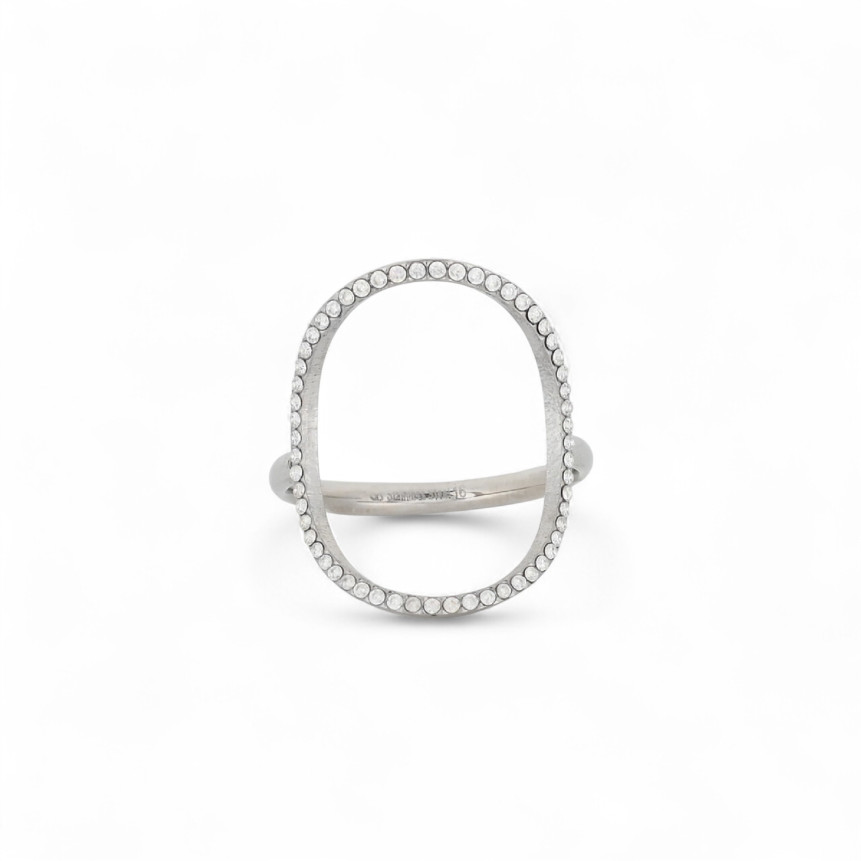 Steel wide ring avec circle GB