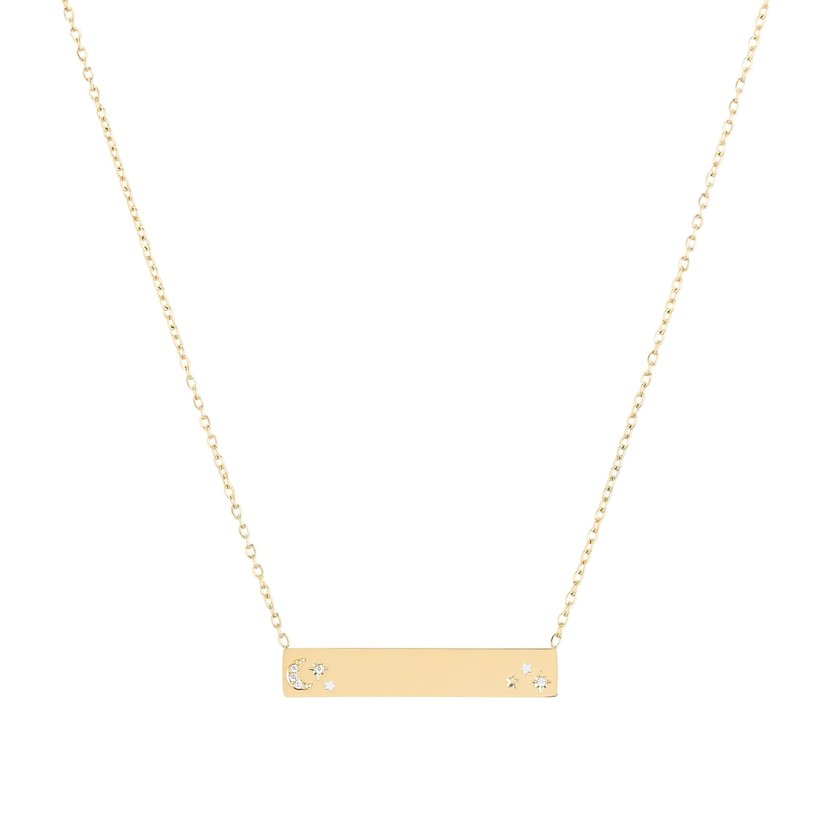 Delicate necklace for engravings